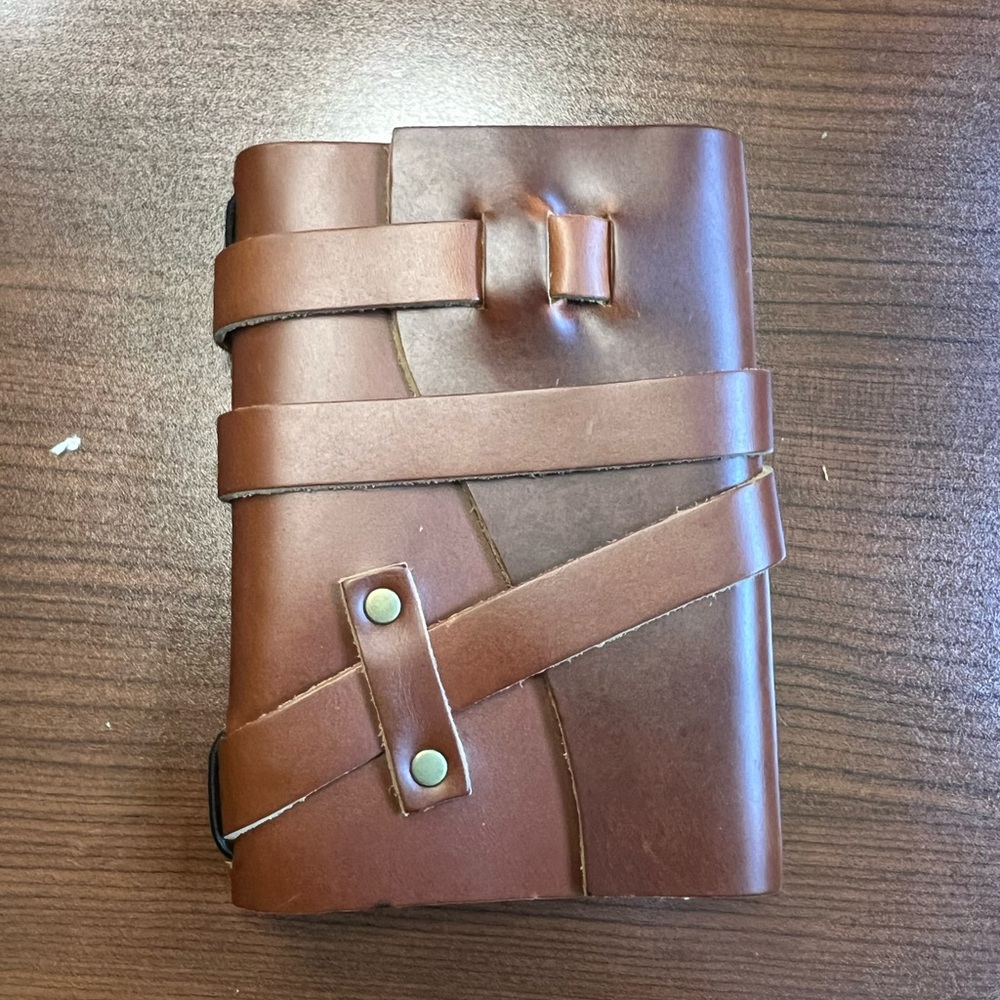 Brown Leather Wrap Journal